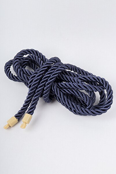 PerdeClick Culoare Bleumarin Snur Clasic Dublu Tulle Cortina Funda Coarda 300 Cm