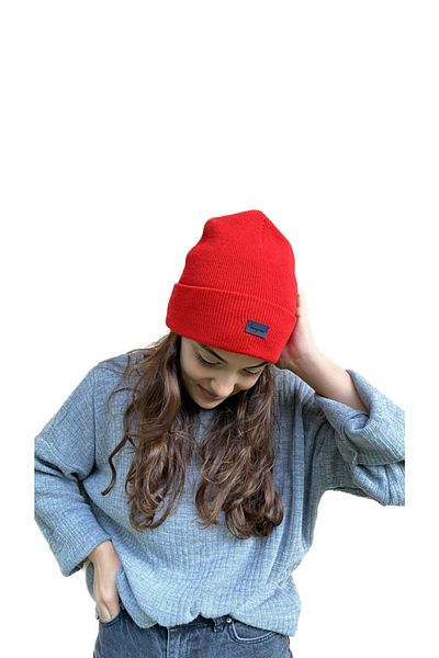 laviyonsa Basic Double Layer Thick Embroidered Beret