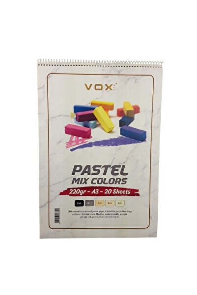 VOX Caiet de schițe de artă Pastel Mix Culori A3 220gr 20 coli