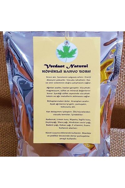Verdant Doğal Sabun Bath Foam Powder, Manicure, Pedicure Moisture Powder 350 gr