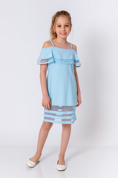 incity Rochie albastru bebelus cu detaliu din tul pentru fete