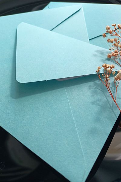 Dekorden 100 Pieces Turquoise Invitation Envelopes, 13X18 Cm.