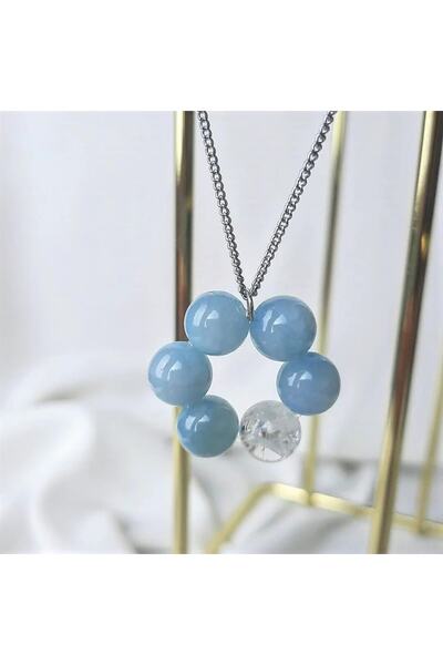Lavinia Atelier Blue Quartz Necef Natural Stone Necklace Daisy Necklace