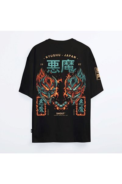 Shout Υπερμεγέθη μπλουζάκι Kyushu Japan 1987 Oldschool Unisex