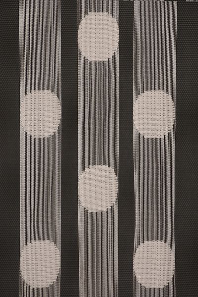 AKÇA TEKSTİL Polka Dot Model Cream Color Rope Curtain Ready-made Buttons Sewn Rope Curtain 300*280 Cm