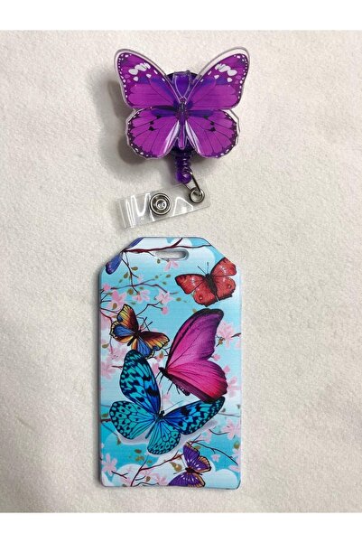 Hediyebum Set de carduri Yoyo Fluture Mov