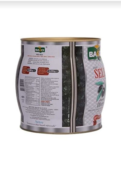 Bağcı Gemlik Yağlı Sele Zeytin ( S Kalibre 291-320 ) 2 Kg Teneke