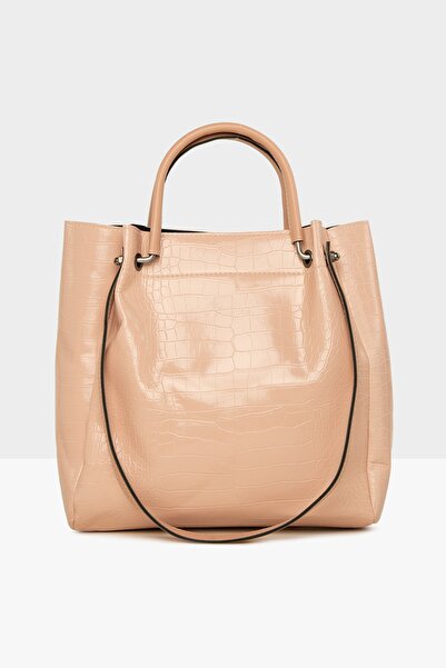 Bagmori Powder Women's Patterned Large Bag with Iron Handle M000003968