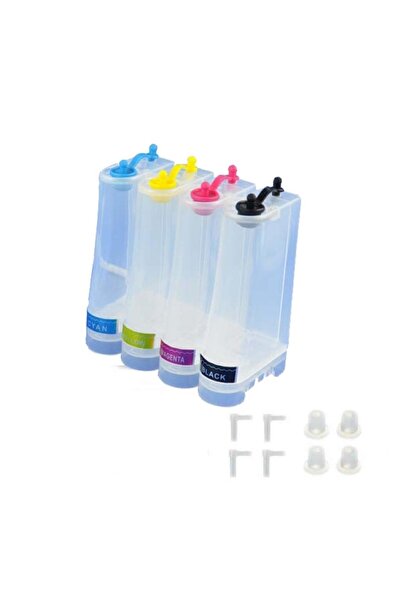 PHOTO PRİNT 4 Renk Hp Deskjet 2710 Yazıcı Için Uyumlu Şeffaf Bitmeyen Kartuş ...