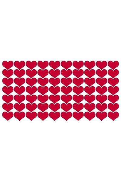 anka design Sticker Heart (RED) 2.5cm 50 Pieces