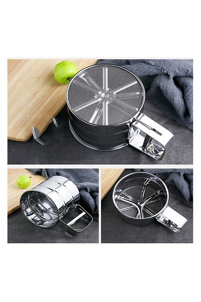 Zarif İnci Practical Flour Sieve Automatic Flour Sieve Stainless Steel