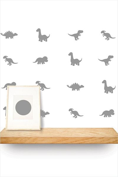 Grafikup Dinosaur Minimal Pattern Kids Room Wall Sticker