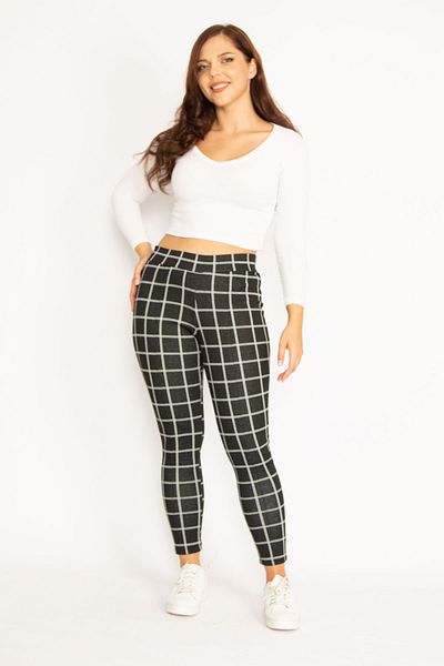 Şans Große Größen in Leggings - Schwarz - Hoher Bund