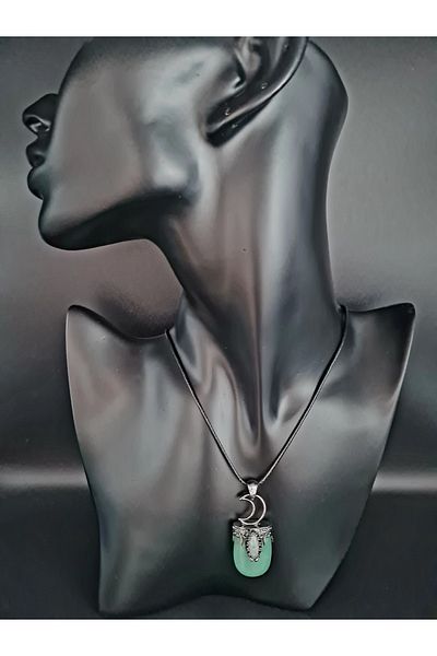 GÜMÜŞTEL EL SANATLARI Certified Aventurine Natural Stone Necklace Design Aaa Quality Surprise Gift