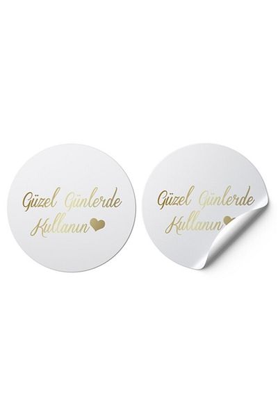 anka design Sticker Coated (4x4cm) 48 Pieces Use it on Good Days - Gold Font