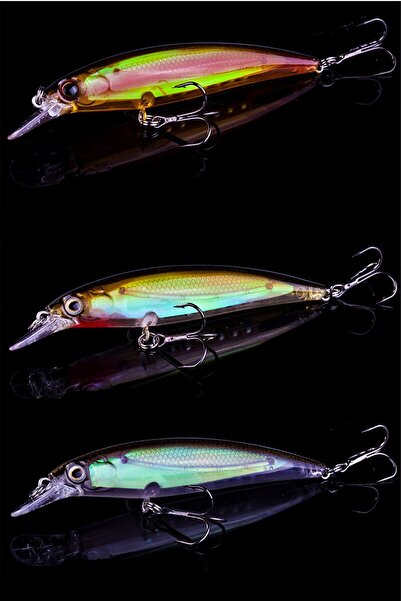 Kaytun Fishing Avcı 1023 3'lü Set Aynalı Sahte Balık 11 Cm 14 Gr 3d Göz