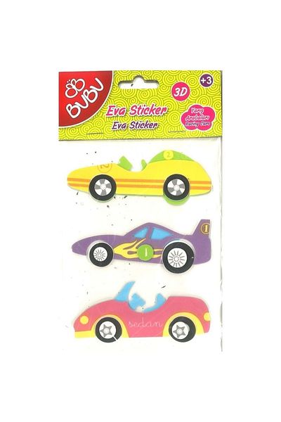 Bubu 3D Eva Sticker - Vehicles