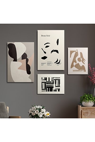 HOMEPACK Pictură murală pe pânză Set de 4 picturi pe pânză Hp172