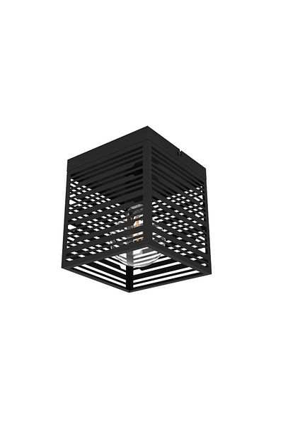 Eglo 900355   Indoor " Pıedrıtas " Black Color Cast Steel Ceiling Lamp Ip20 E27 Max: 1X40W Width: 18 C
