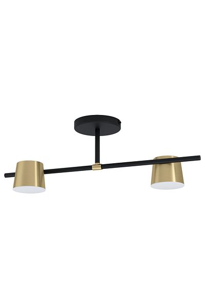 Eglo 39983 Altamira Black and Brass Colored Steel Ceiling Lamp - Ip20 Gu10-Led Max: 2X4