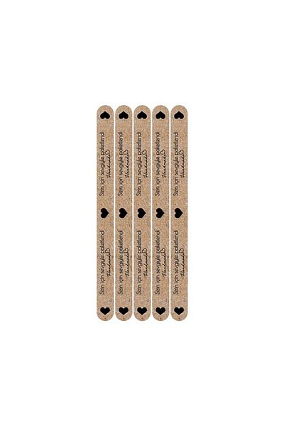 anka design Sticker Coated (15x1cm) 50 Pieces - Packed with Love for You - Kraft Look