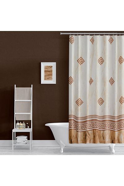 Zethome 1x110x200 Κουρτίνα μπάνιου με μονό φτερό δαχτυλίδι δώρο - Καμπίνα ντους 4860