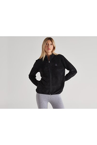 United Colors of Benetton Women's Fleece Sweatshirt Bnt-w20058 Black