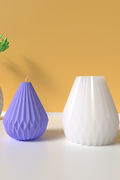 Cageartstudio Dekoratif Desenli Armut Mum Silikon Kalıp - Mum Yapım Malzemele...