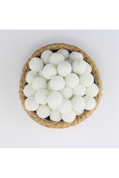 Chuva كرة صوف بيضاء 2 سم 50 قطعة