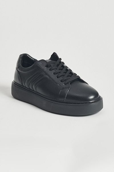 ALTINYILDIZ CLASSICS Ανδρικά Μαύρα Παπούτσια Sneaker 100% Γνήσιο Δερμάτινο