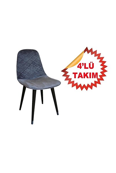 Estelia Estelia Truva Metal Ayaklı Sandalye 4'lü Takım