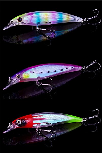 Kaytun Fishing Avcı 1023 3'lü Set Aynalı Sahte Balık 11cm 14 gr 3d Göz