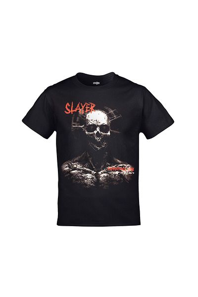 Orijin Tekstil Slayer Damination's Edge Live Buenos Aires '94 Front Back Printed Unisex Black Tshirt
