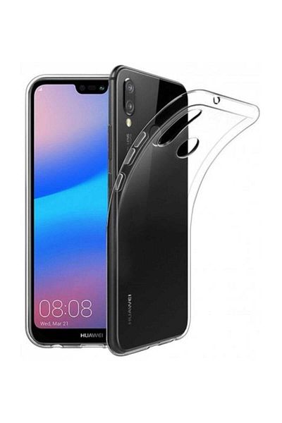 Telefon Aksesuarları حافظة P20 Lite رفيعة للغاية من السيليكون الشفاف مع سدادة حماية من الغبار