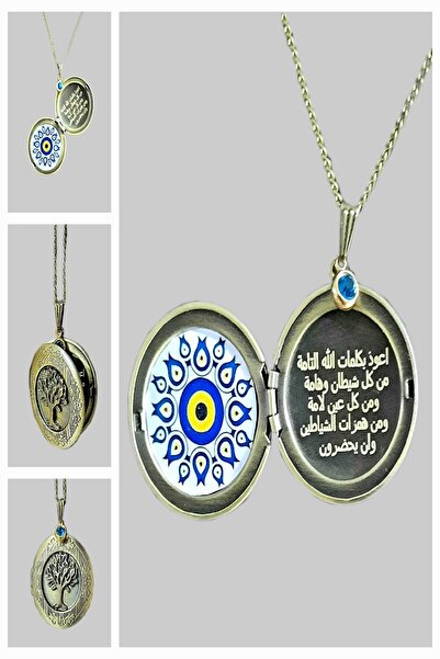 LADYMİRAGE Nazar Duası Madalyon Kolye