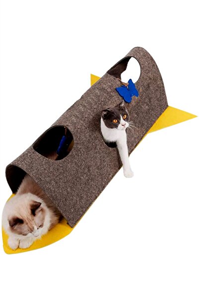 UTKU TASARIM Mito Cat Tunnel Large Size Play Tunnel 100 Cm Cat House Kennel