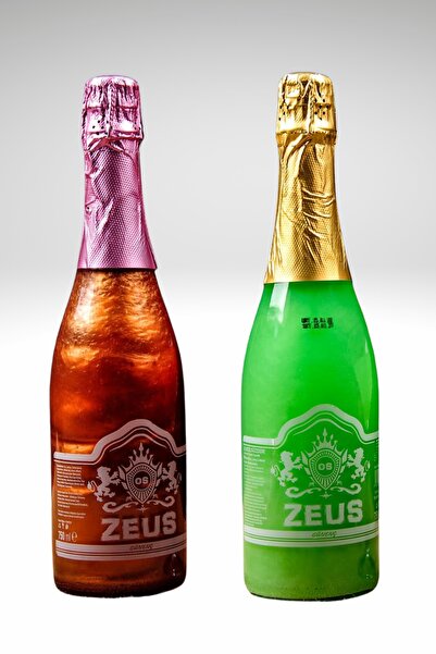 OS ZEUS 3d Simli Alkolsüz Şampanya 2'li Paket / Karışık Meyve Ve Lime-nane