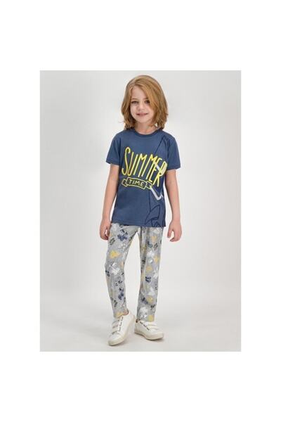 ROLY POLY Boy's Gray Summer Time Pajama Set