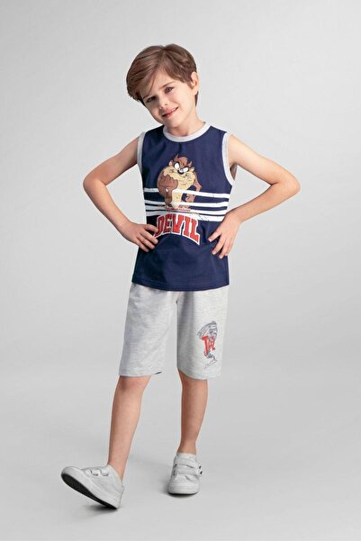 Looney Tunes Tasmanian Licensed Navy Blue Boy's Bermuda Suit L9913-c-v1