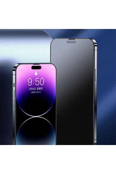 Fibaks Compatible with iPhone 14 Pro Max Fully Covering Matte Ceramic Unbreakable Screen Protector Does Not Leave Fingerprints