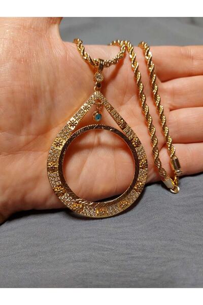 GEZERGOLD TAKI Gramse 10 Çeyrek Kolye 3mm 60cm 22ayar Altın Kaplama