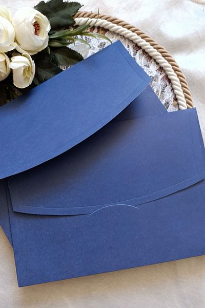 Dekorden Navy Blue Invitation Envelope, 100 Pieces