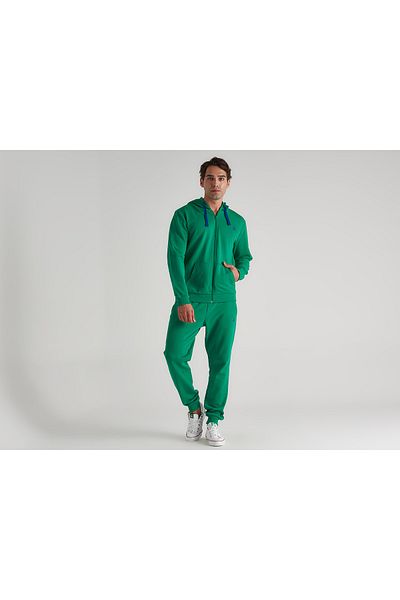 United Colors of Benetton Hanorac cu glugă pentru bărbați cu fermoar complet Bnt-m20310 verde