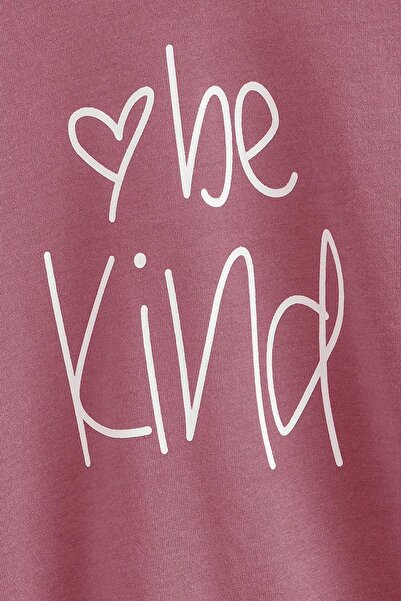Machetta παιδιά; Be Kind Φούτερ με στάμπα με λαιμόκοψη λιλά