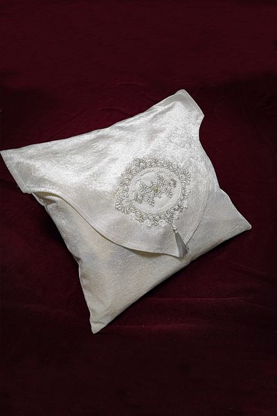 Çt Çeyizci Tekstil Bohça Velvet Envelope Bundle - Εκρού