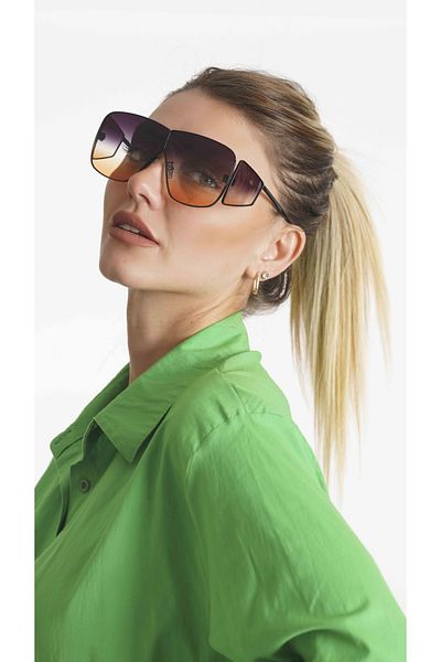 Angel Eyes Rectangular Black Unisex Sunglasses Ae2004C4B4449