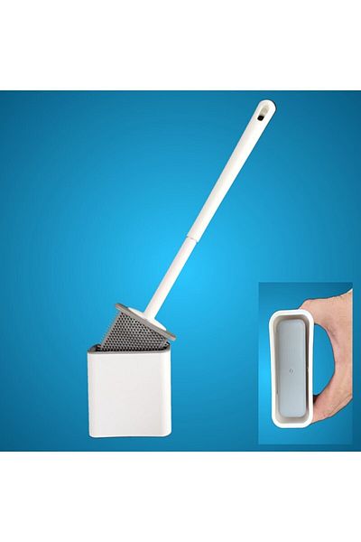 Strong Toilet Brush - White - Silicon