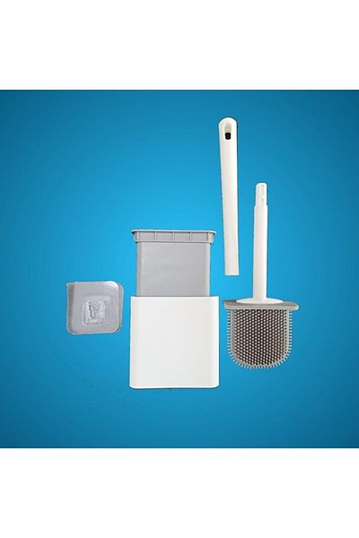 Strong Toilet Brush - White - Silicon