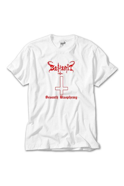 Z zepplin Λευκό μπλουζάκι Beherit Seventh Blasphemy