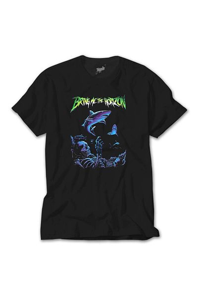 Z zepplin Bring Me The Horizon Sharp Black Ocea Μαύρο T-Shirt